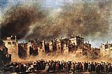 Guardi Paintings - Fire in the Oil Depot at San Marcuola by Francesco Guardi